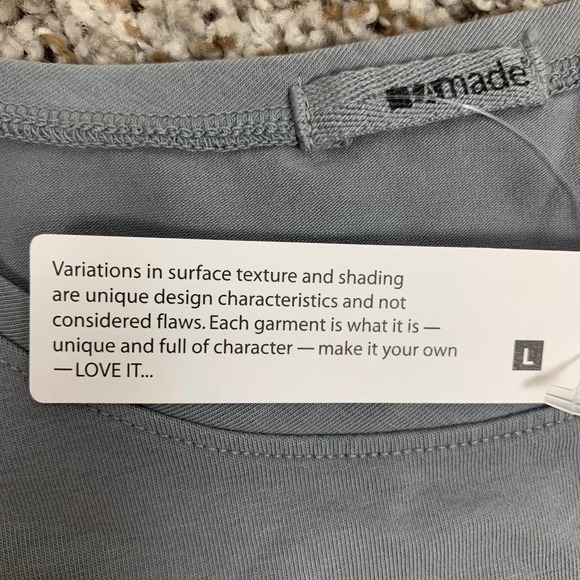 NWT LAmade gray, sleeveless high neck active tank top, REVOLVE - Picture 4 of 7